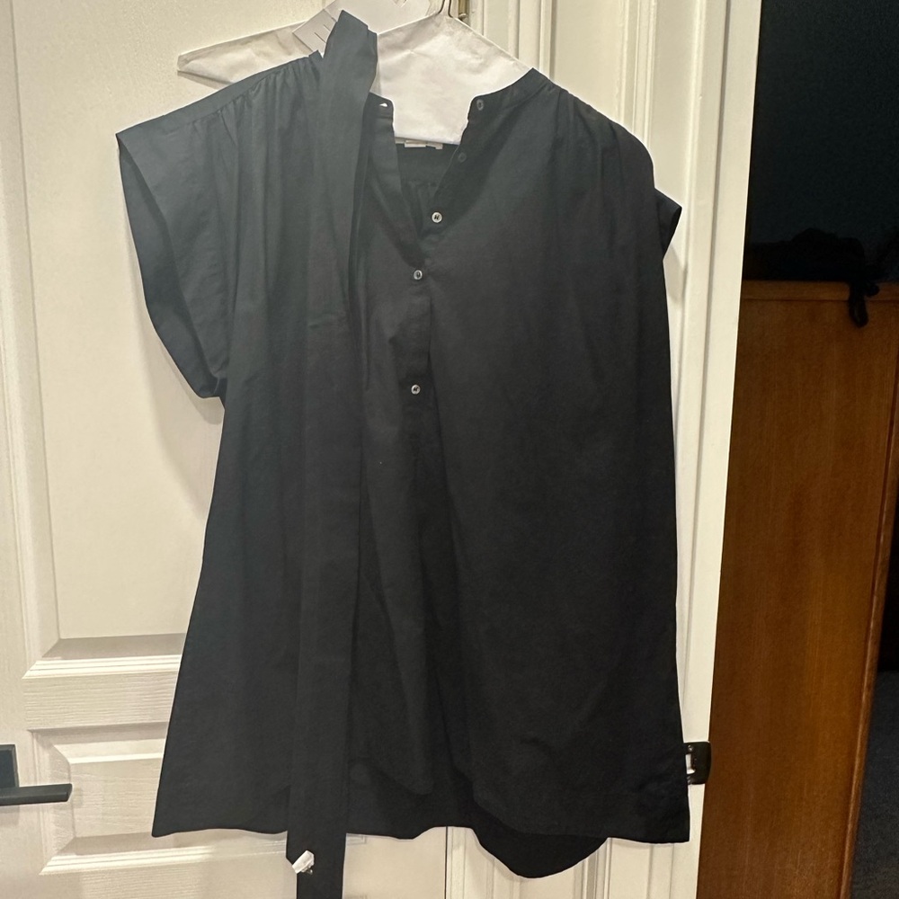 Doen black shirt dress with fabric tie belt